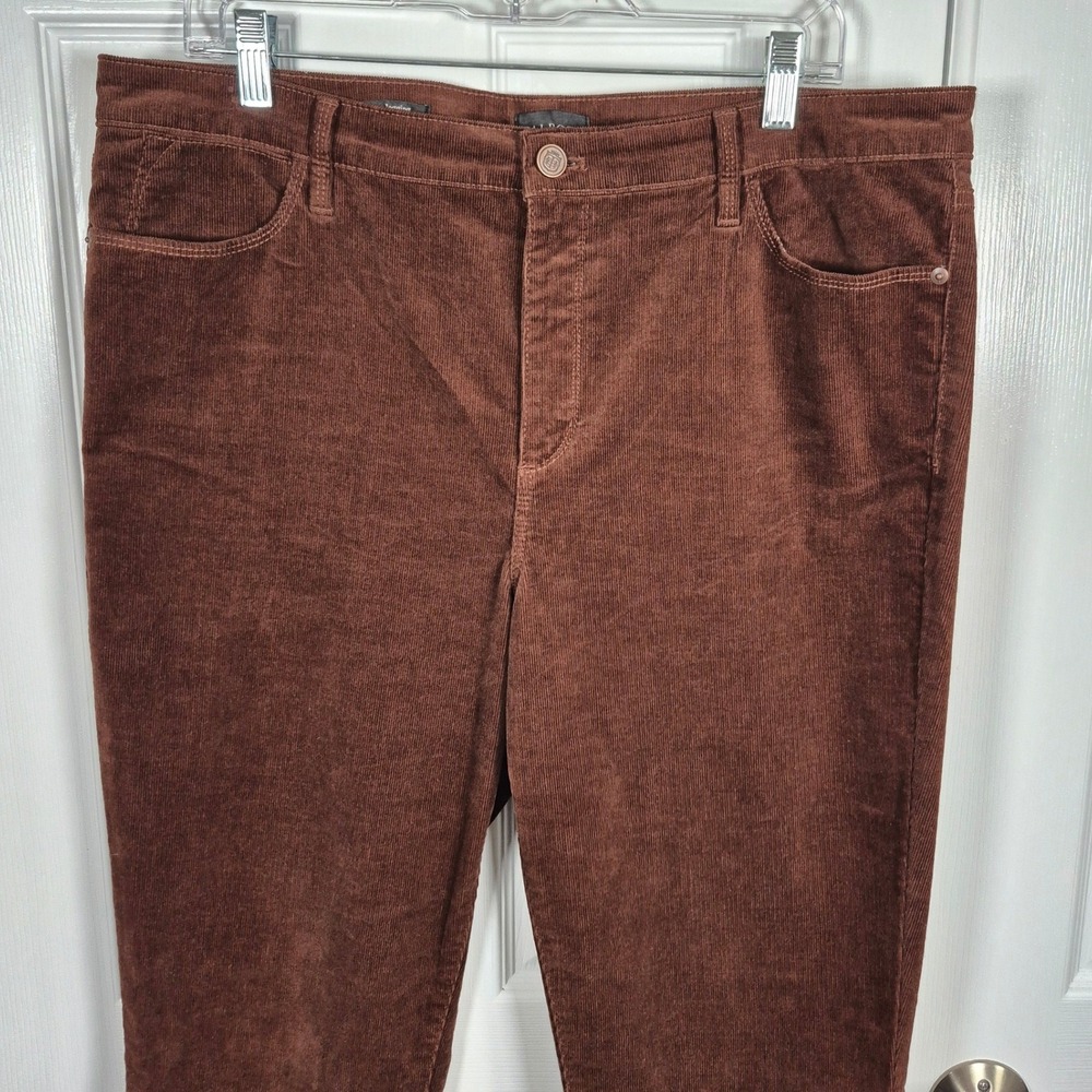 Talbots brown corduroy jegging straight leg pants women's 14 - Picture 3 of 10